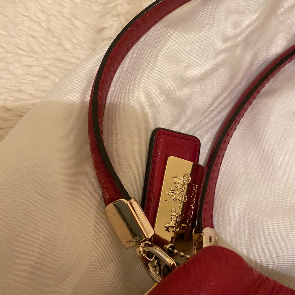Coach Phoebe Red Leather shoulder Bag - Picture 10 of 12